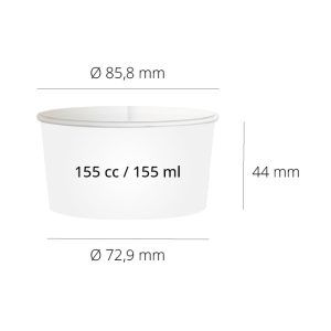 Cardboard Ice Cream Cup 155cc - 1485 units