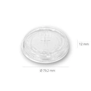Couvercle plat transparent en rPET pour Gobelet 20M - 2000 pcs.
