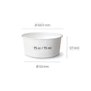 Tarrina de Cartón 75cc - 3240 uds