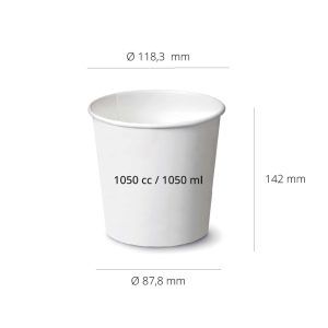Deluxe Cardboard Ice Cream Cup 1050cc - 660 units