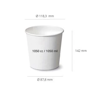 Pot en carton de luxe 1050cc - 660 unités
