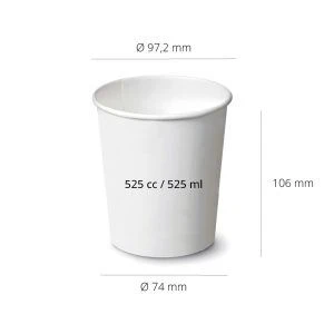 Pot en carton de luxe 525cc - 1152 uds