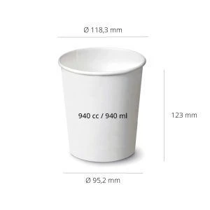 Pot en carton de luxe 940cc - 570 pcs.