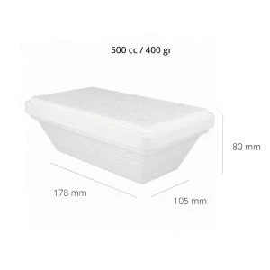 Porexpan Isothermal Container 500cc - 154 pcs.