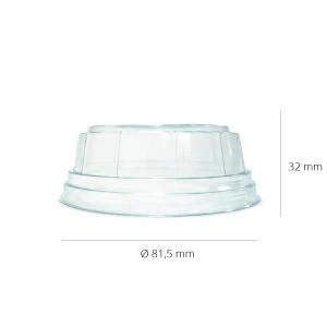 Tapa Cúpula Apilable rPET para Tarrina 80|95 - 800 uds