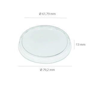 Tapa Plana Apilable rPET para Tarrina 80 - 2000 uds