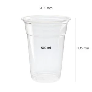Cups rPET Transparent 500ml|20oz|Γ96 -1000 units