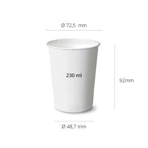 Vaso de Cartón para Bebida Fría 230ml | 8oz - 2500 uds Graphired