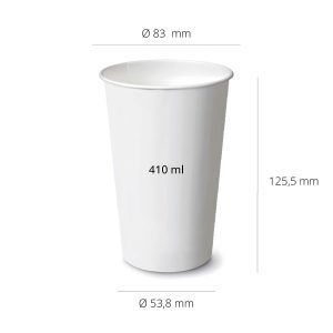 Organic Cardboard Cup 410ml Compostable Cold Drink - 2000 units