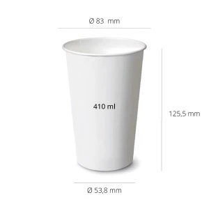 Vaso Cartón BIO 410ml Bebida Fria Compostable - 2000 uds