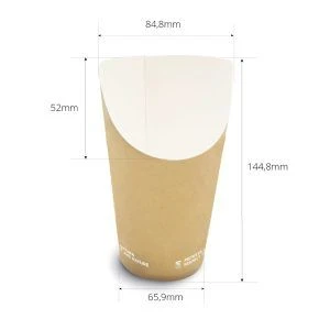 Gobelet en carton pour chips, frites, gaufres à bulles 50W/P - 1400 pcs.