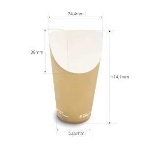 Gobelet en carton pour chips, frites, gaufre à bulles 62 M/P - 2000 pcs.