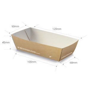 Compostable Cardboard Tray 100x68x45 mm - 400 units