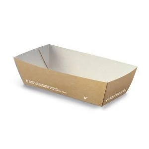 Cardboard Tray 140x90x55 mm Compostable - 300 units