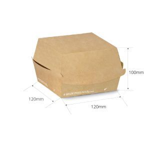 Boîte à hamburger 12x12x11cm compostable - 400 unités