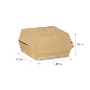 Boîte à hamburger 12x12x7cm compostable - 300 unités