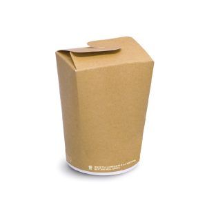 Cardboard Cup with Closure for Take Away Noodles 750ml - 430 units