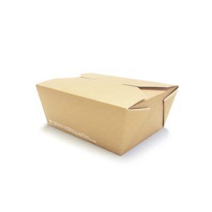 Boîte en carton avec couvercle pour aliments 1350ml - 160 pcs.