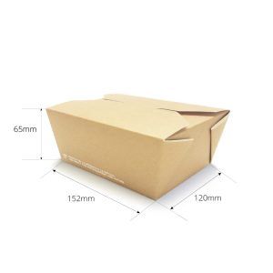 Boîte en carton avec couvercle pour aliments 1350ml - 160 pcs.