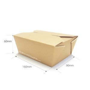 Boîte en carton avec couvercle pour aliments 1000ml - 250 pcs.