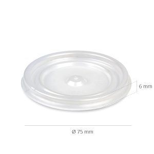 Couvercle plat en plastique pour gobelet de 6 oz - 1000 pièces.