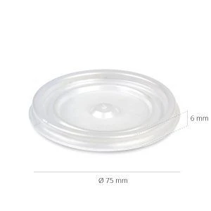 Tapa Plana de Plástico para Vaso 6oz - 1000 uds