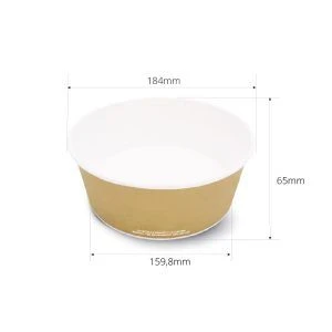 Cardboard Ice Cream Cup Salad/Poke 1200ml - 240 pcs (without lid)