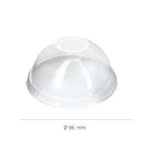 rPET Couvercle de dôme transparent avec trou 96Ø - 1000 pcs.