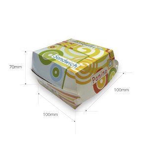 Hamburger Box 10x10x7cm Standard Graphic - 770 units