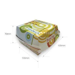 Caja Hamburguesa 10x10x7cm Gráfica Estándar - 770 uds