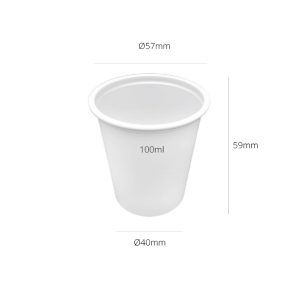 Cups PP White 100ml - 4800 pcs.