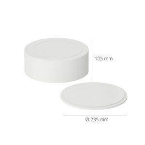 Boîte à gâteaux ronde isotherme en porexpan Ø23.5cm - 32 pcs.