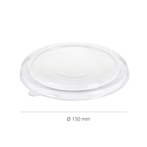 rPET Stackable Flat Lid for Ice Cream Cup/Poke S80 - 300 pcs.