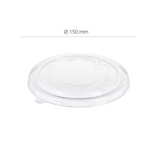 Organic PLA Transparent Flat Lid for Ice Cream Cups S80 - 300 pcs.