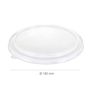 Couvercle plat empilable rPET pour pot/bol à salade/pot S120 - 300 pièces