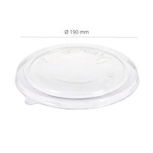 Couvercle plat transparent en PLA biologique pour pot S120 - 300 pièces.