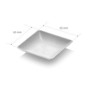 15356-Square Tray-TakeAway FinguerFood-65x65mm-Cellulose-Pulp-Graphired-Technical