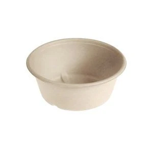 Bol en pulpe de canne à sucre compostable Nature 600ml - Ø15,5cm - 300 pcs.