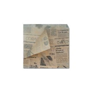 Sac papier Kraft anti-graisse à découpe latérale 17x17cm - 1000 pcs.