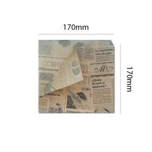 Sac papier Kraft anti-graisse à découpe latérale 17x17cm - 1000 pcs.