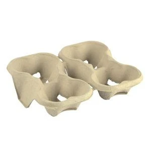 Porte-gobelets en pulpe recyclée 4 Gobelets divisibles en 2+2 - 300 pcs.