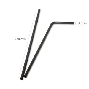 Cañita Reutilizable 8x23mm Negra - 5000 uds