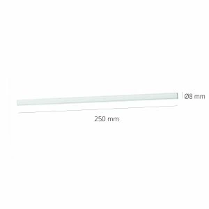 Cañita Reutilizable 8x25mm Transparente - 5000 uds